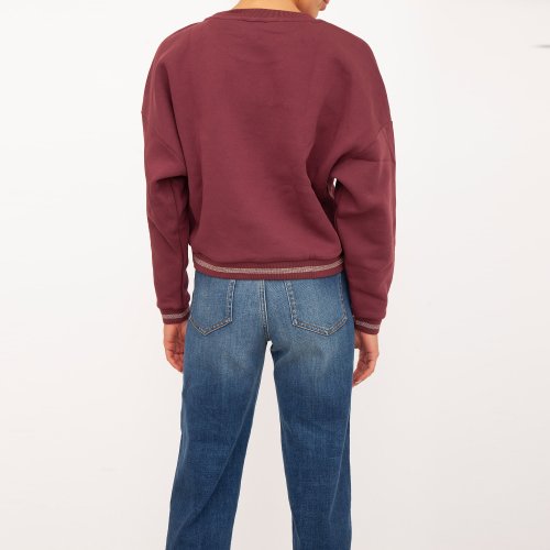 Жіноча толстовка GUESS JEANS FELPA BORDEAUX