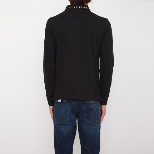Мужское поло  GUESS JEANS POLO MANICA LUNGA NERO