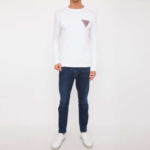 Чоловічий светр GUESS JEANS T-shirts Knit Top BIANCO