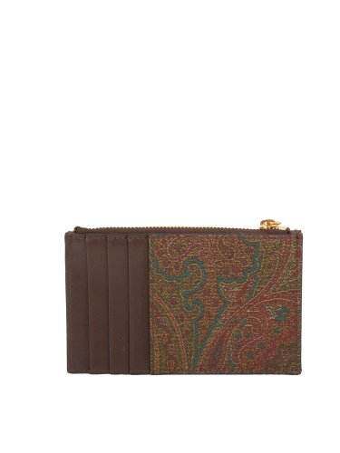 Женская визитница ETRO Card Holder Arnica and Leather FANTASIA