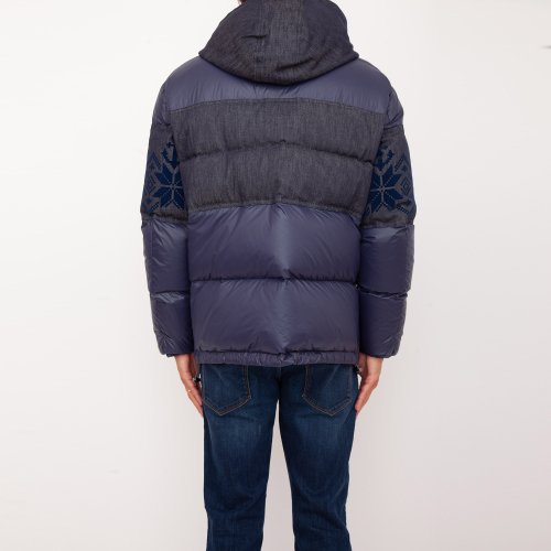 Чоловіча куртка ETRO GIUBBOTTO PIUMINO C/CAPPUCCIO BLU