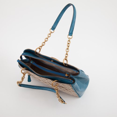 Жіноча сумка з ручками GUESS JEANS  BAGS BLU