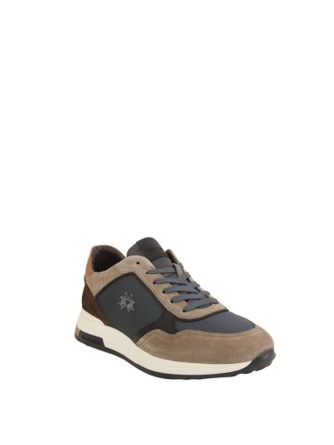 Мужские кроссовки LA MARTINA SCARPA UOMO CAMOSCIO - TEX FABRIC BEIGE