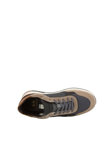 Мужские кроссовки LA MARTINA SCARPA UOMO CAMOSCIO - TEX FABRIC BEIGE