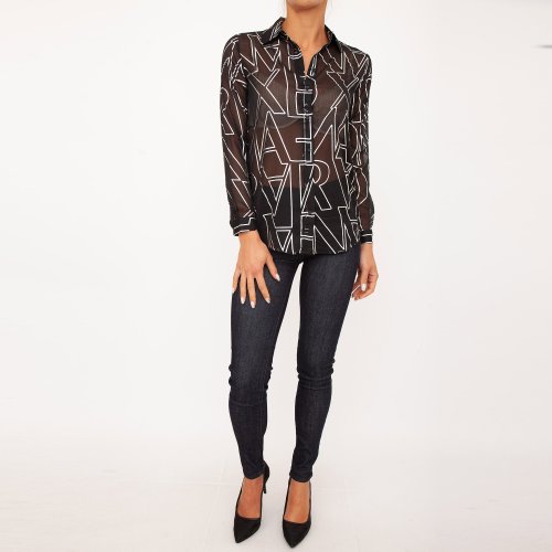 Жіноча сорочка з довгим рукавом ARMANI EXCHANGE SHIRT NERO