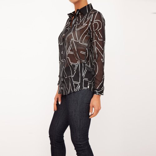 Жіноча сорочка з довгим рукавом ARMANI EXCHANGE SHIRT NERO