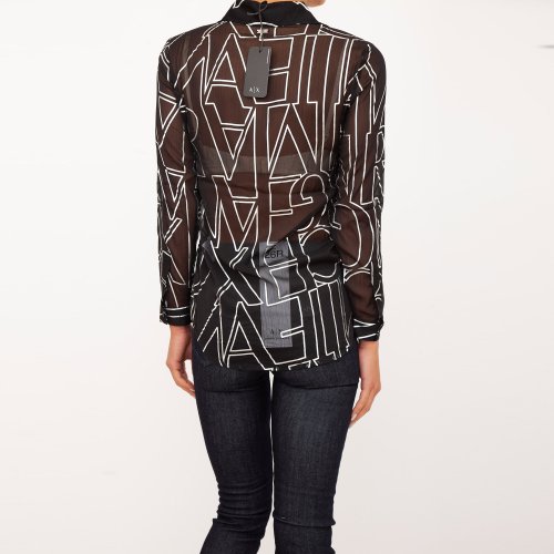 Жіноча сорочка з довгим рукавом ARMANI EXCHANGE SHIRT NERO