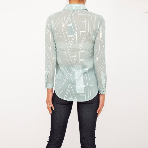 Женская рубашка с длинным рукавом ARMANI EXCHANGE SHIRT VERDE ACQUA