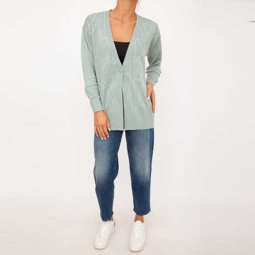 Жіночий кардиган ARMANI EXCHANGE CARDIGAN VERDE ACQUA