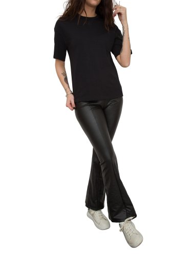 Женская футболка FRACOMINA  COTTON OVER T-SHIRT BLACK NERO