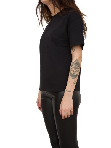 Женская футболка FRACOMINA  COTTON OVER T-SHIRT BLACK NERO