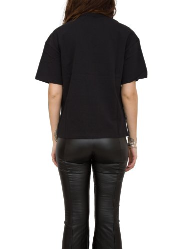 Женская футболка FRACOMINA  COTTON OVER T-SHIRT BLACK NERO