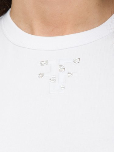 Женская футболка FRACOMINA COTTON OVER T-SHIRT WHITE BIANCO