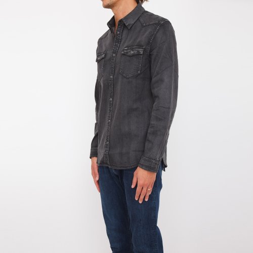 Чоловіча сорочка з довгим рукавом GUESS JEANS CAMICIE MANICA LUNGA NERO