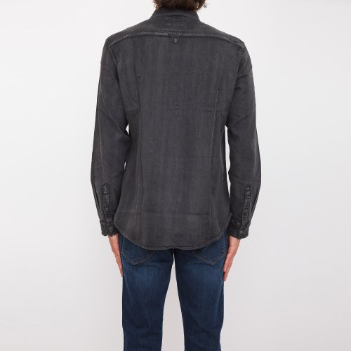 Чоловіча сорочка з довгим рукавом GUESS JEANS CAMICIE MANICA LUNGA NERO
