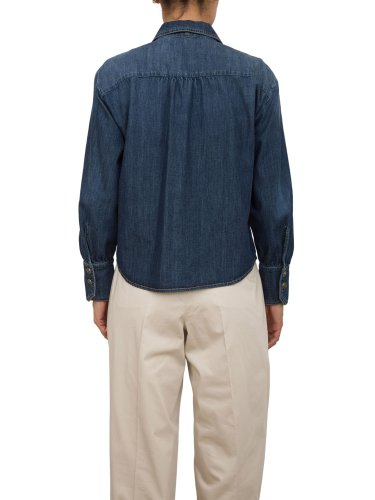 Жіноча сорочка з коротким рукавом  MARELLA Shirt BLU DENIM