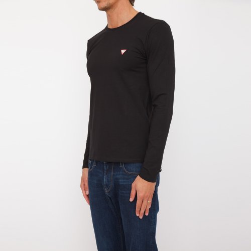 Мужской свитер GUESS JEANS TSHIRT MANICA LUNGA NERO