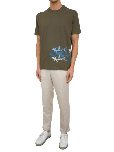 Чоловіча футболка PAUL&SHARK T-SHIRT COTONE VERDE