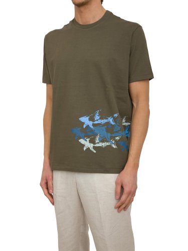 Чоловіча футболка PAUL&SHARK T-SHIRT COTONE VERDE