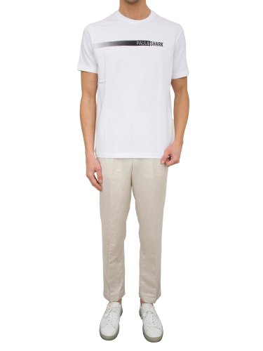 Чоловіча футболка PAUL&SHARK T-SHIRT COTONE BIANCO