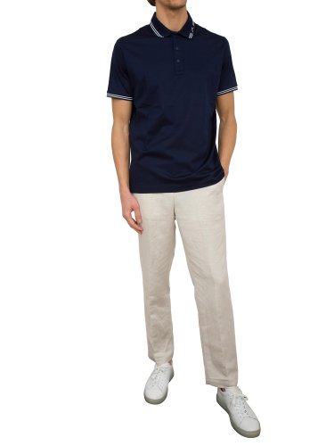 Мужское поло PAUL&SHARK POLO BOTTONI COTONE BLU