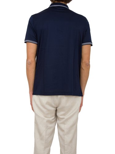 Мужское поло PAUL&SHARK POLO BOTTONI COTONE BLU