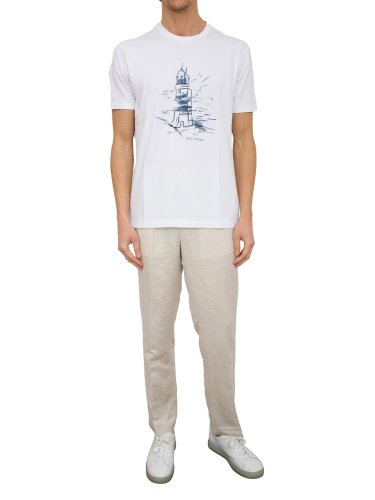 Чоловіча футболка PAUL&SHARK  T-SHIRT COTONE BIANCO
