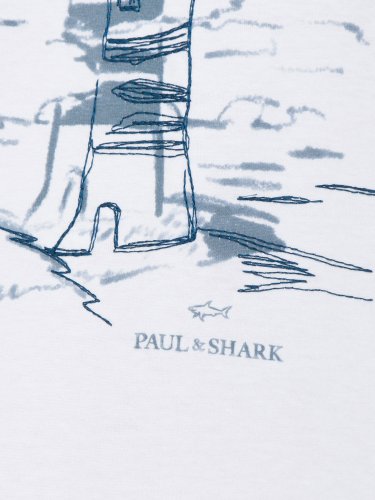 Чоловіча футболка PAUL&SHARK  T-SHIRT COTONE BIANCO
