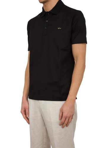 Чоловіче поло PAUL&SHARK POLO BOTTONI COTONE NERO
