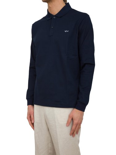 Мужское поло PAUL&SHARK POLO COTONE BLU