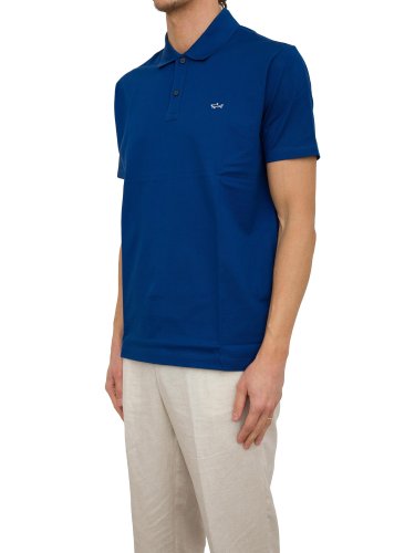 Мужское поло PAUL&SHARK POLO COTONE BLU