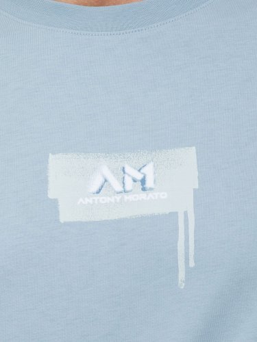 Чоловіча футболка ANTONY MORATO MAGLIA TAGLIATA MANICA CORTA AZZURRO