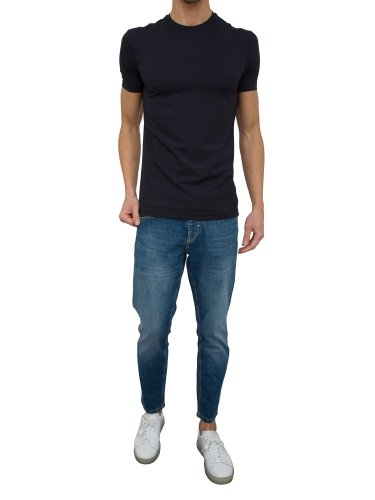 Чоловіча футболка ANTONY MORATO  MAGLIA TAGLIATA MANICA CORTA BLU
