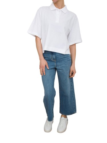 Жіноча футболка MARELLA  Button-Neck sweater BIANCO