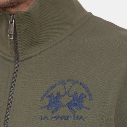 Мужская куртка LA MARTINA MAN FLEECE BLENDED COTTON FLEE VERDE