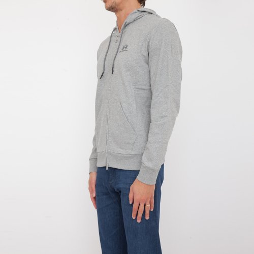 Мужская толстовка LA MARTINA MAN FLEECE FULL ZIP HOODED COT GRIGIO