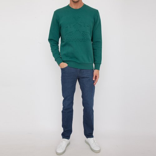 Чоловіча толстовка LA MARTINA MAN FLEECE BLENDED COTTON FLEE VERDE