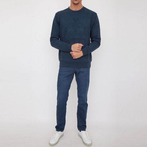 Чоловіча толстовка LA MARTINA MAN FLEECE BLENDED COTTON FLEE BLU