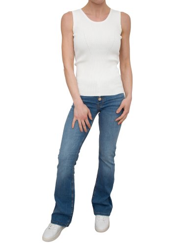 Жіноча майка FRACOMINA DEEP NECKILNE TANK TOP CREAM BIANCO