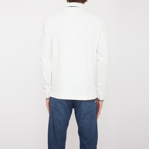 Чоловіче поло LA MARTINA MAN POLO L/S HEAVY JERSEY BIANCO