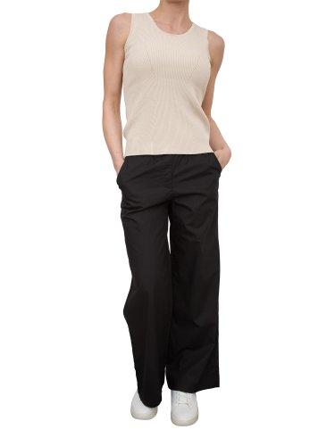 Жіночі повсякденні брюки NENETTE PANTALONE GAMBA DIRITTA TESSUTO COTONE/TENCEL NERO