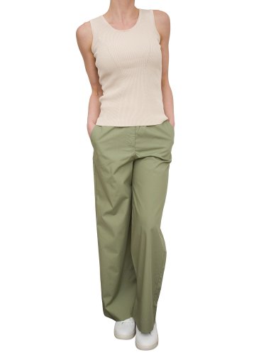 Жіночі повсякденні брюки NENETTE PANTALONE GAMBA DIRITTA TESSUTO COTONE/TENCEL VERDE