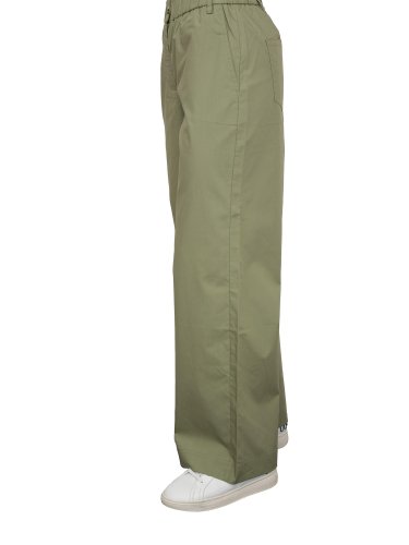 Жіночі повсякденні брюки NENETTE PANTALONE GAMBA DIRITTA TESSUTO COTONE/TENCEL VERDE