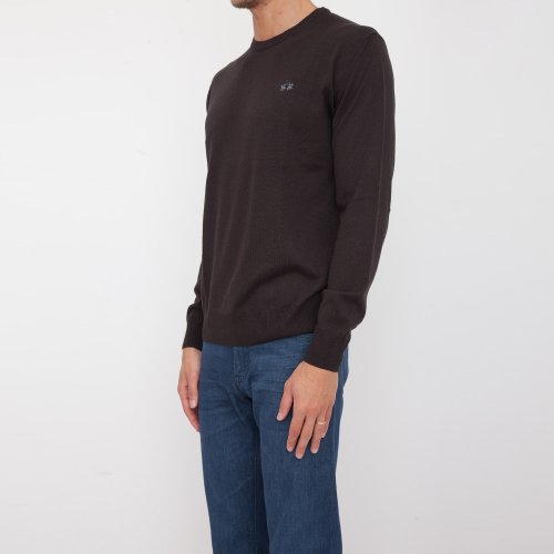 Мужской свитер LA MARTINA MAN TRICOT MIXED WOOL COTTON NERO