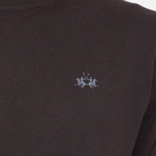 Мужской свитер LA MARTINA MAN TRICOT MIXED WOOL COTTON NERO