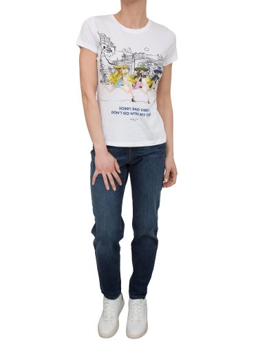 Жіноча футболка NENETTE T-SHIRT MANICA CORTA STAMPATA TESSUTO JERSEY MODAL BIANCO
