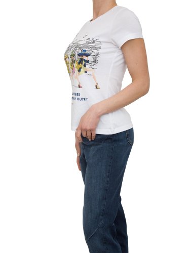Жіноча футболка NENETTE T-SHIRT MANICA CORTA STAMPATA TESSUTO JERSEY MODAL BIANCO