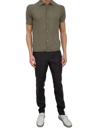 Мужской кардиган PAOLO PECORA Camicia Maglia VERDE