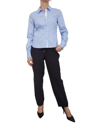 Жіноча сорочка з довгим рукавом FRACOMINA BASIC SHIRT SKYWHITE AZZURRO