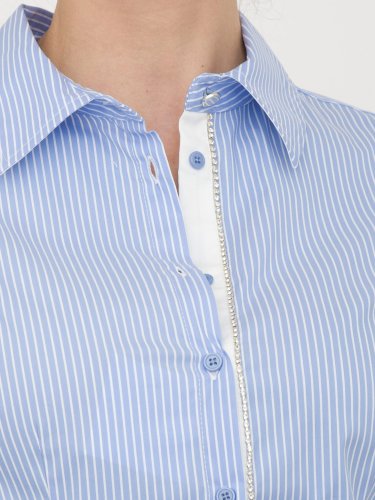 Жіноча сорочка з довгим рукавом FRACOMINA BASIC SHIRT SKYWHITE AZZURRO